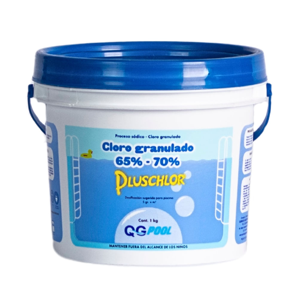 Cloro Granulado Pluschlor 1 kg Desinfectante de Agua de Piscinas