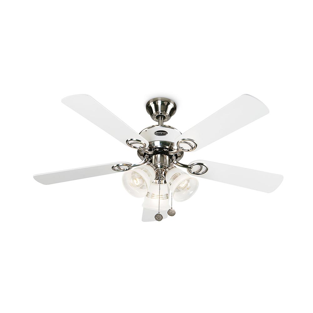 Ventilador de Techo Orange Florencia 42"" Blanco 3 Luces y 5 Aspas Reversibles