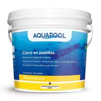 Cloro en Pastilla Aquapool de 4 kg Desinfectante Eficiente para Piscinas
