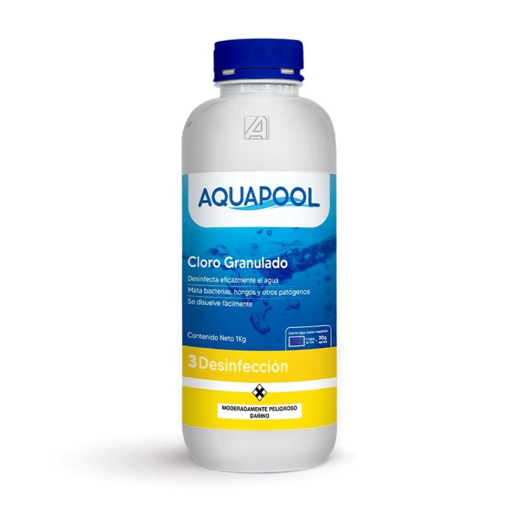 Cloro Granulado Aquapool para Piscina 1kg Cloro Granulado Aquapool para Piscina 1kg