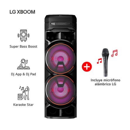 Torre de Sonido LG XBOOM RNC9 Bluetooth Karaoke Star en Negro Torre de Sonido LG XBOOM RNC9 Bluetooth Karaoke Star en Negro