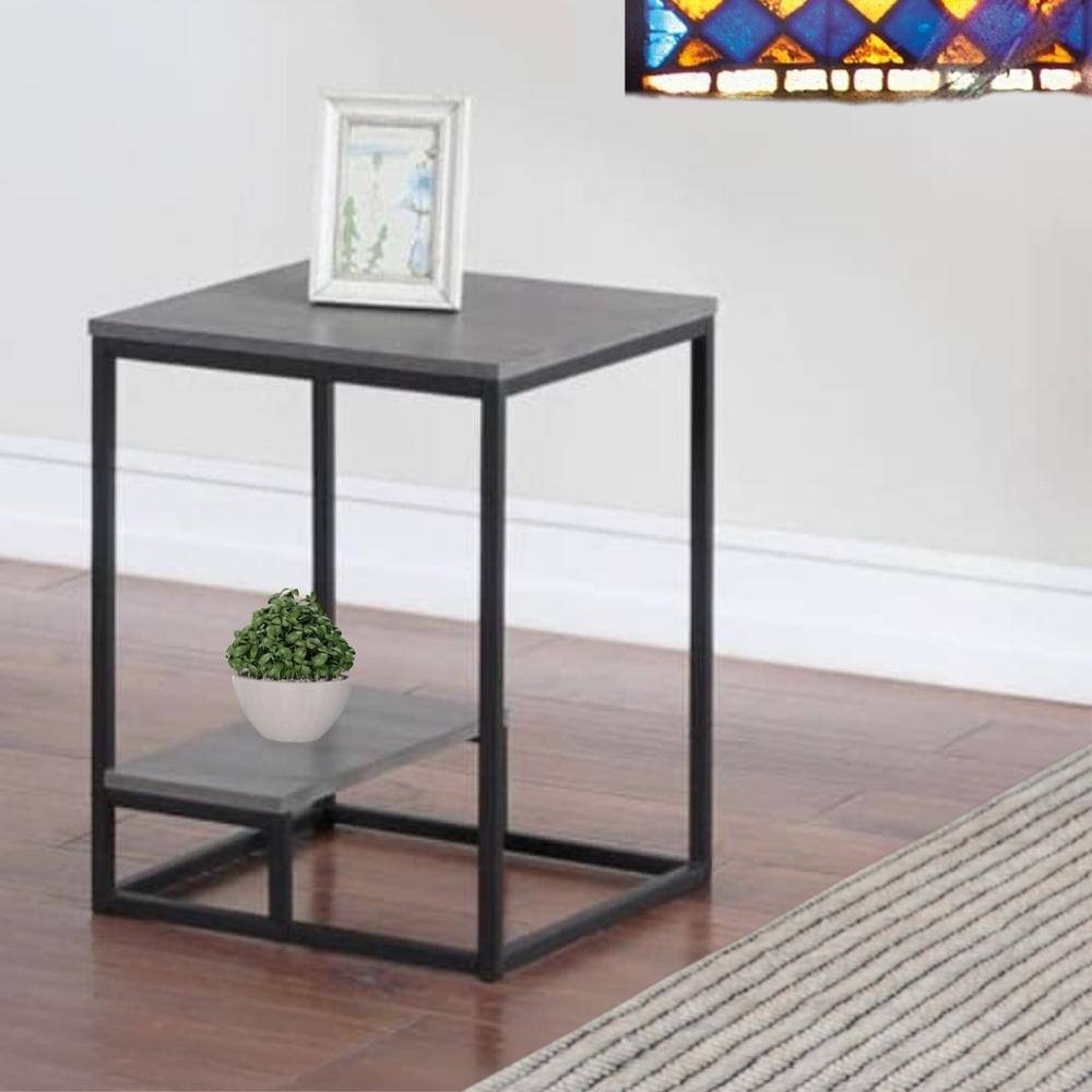 Mesa Auxiliar Industrial Batons Roble Gris Coricha Home