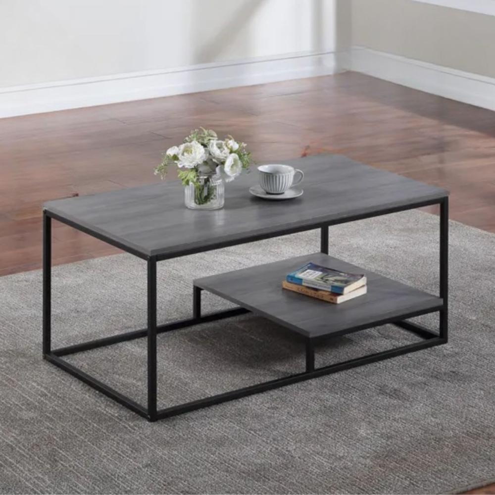 Mesa de Centro Industrial Batons Roble Gris Coricha Home