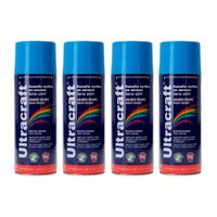 Pintura Spray Color Azul Claro x4 Unidades Ultracraft 40035-4
