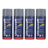 Pintura Spray Color Gris x4 Unidades Ultracraft 40032-4