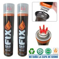 2 Gas Butano FIX Ultra Refinado Recarga Todo Tipo Encendedores Soplete
