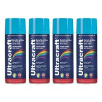 Pintura Spray Color Azul Celeste x4 Unidades Ultracraft 40029-4