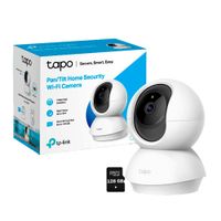Cámara de Vigilancia Tapo C200 Full HD 2Mp Tp-Link Gira 360 Wi-Fi + SD 128GB