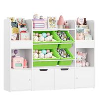 Estante Organizador Librero Juguetero Infantil Amyr Blanco Muebles Bonno