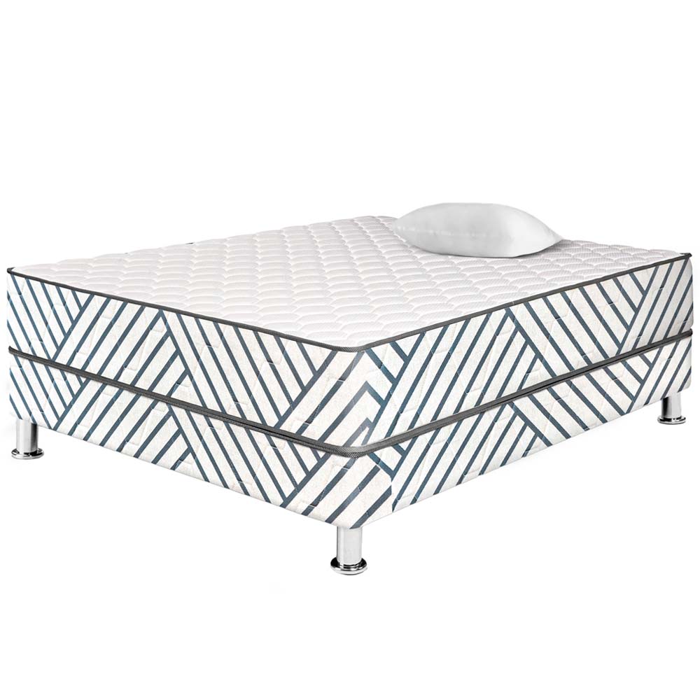 Cama VIVA HOME Palmera Plus 1.5 Plazas + 1 Almohada + 1 Protector