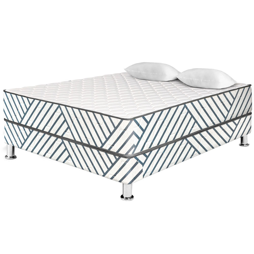 Cama VIVA HOME Palmera Plus 2 Plazas + 2 Almohadas + 1 Protector