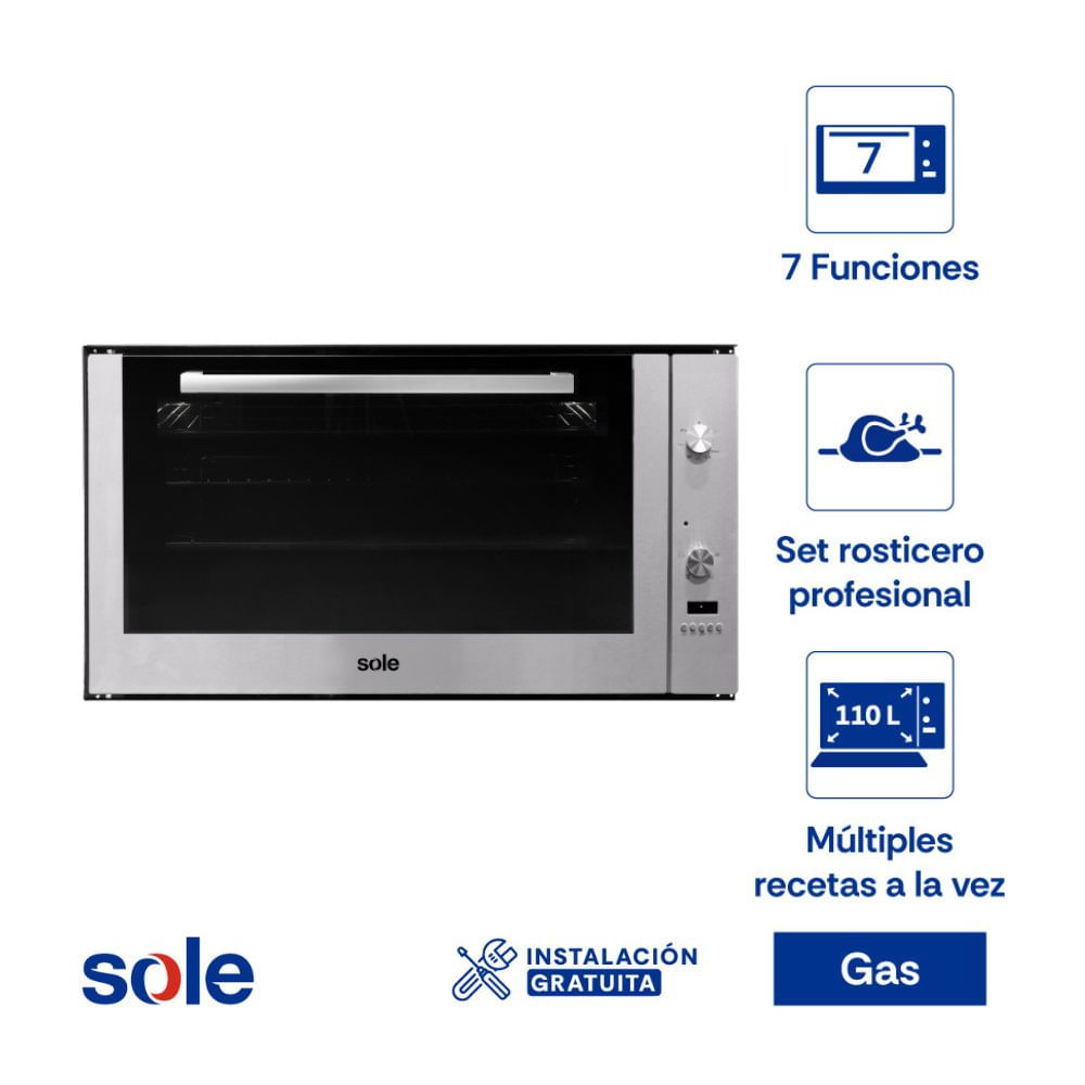 Horno Empotrable Sole Full Touch GLP 110L