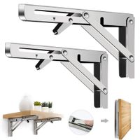Repisa Soporte Ángulo Plegable Push 30cm Pack X2