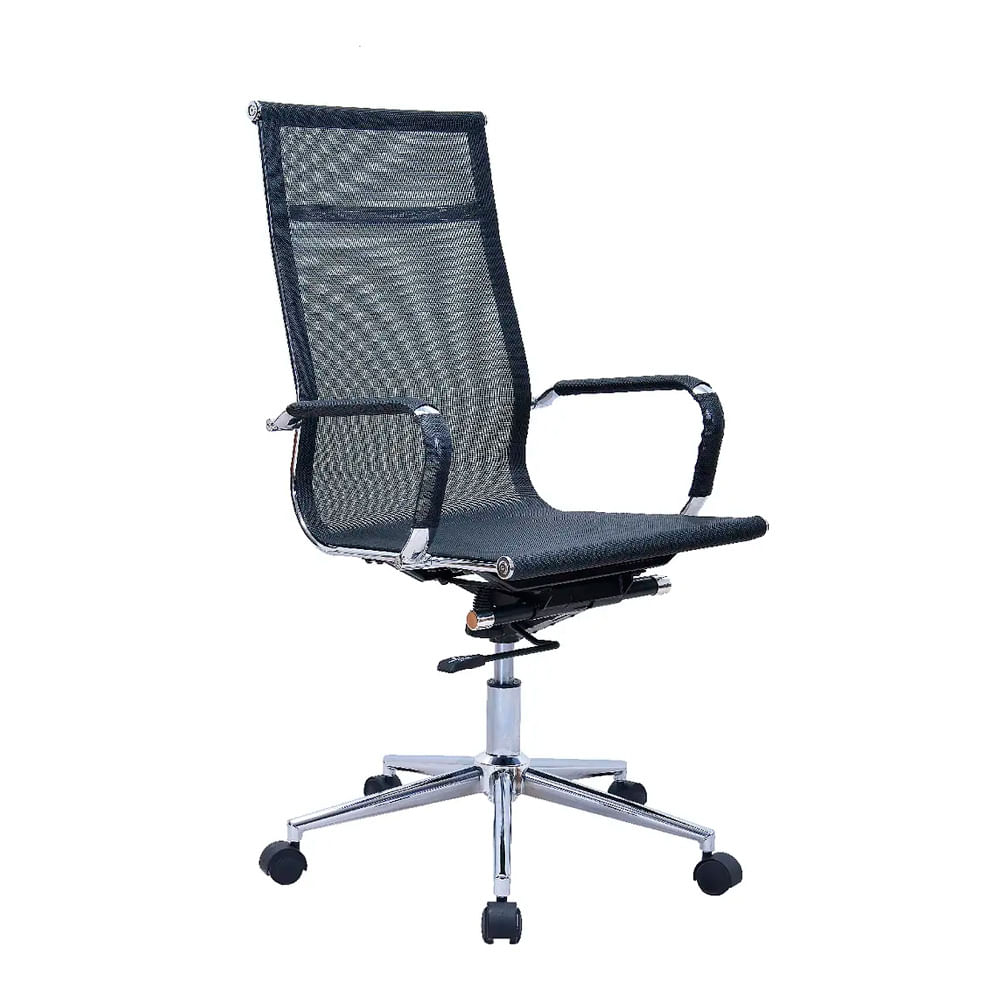 Silla de Oficina Ergonómica Miami Presidente Malla Negro Ofideas