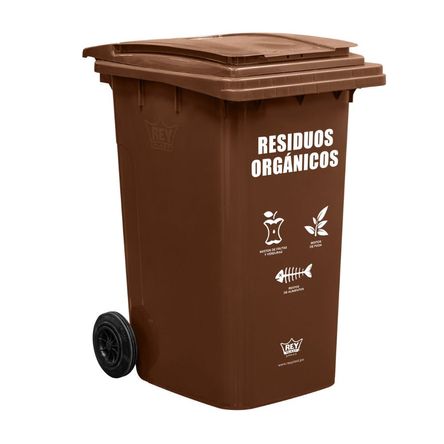Tacho recolector 239 litros Orgánicos Reyplast Tacho recolector 239 litros Orgánicos Reyplast