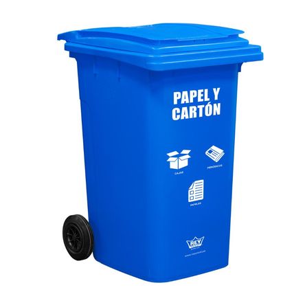 Tacho recolector 239 litros Papel y Cartón Reyplast Tacho recolector 239 litros Papel y Cartón Reyplast