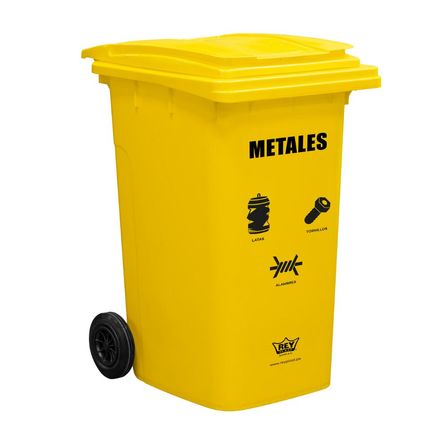 Tacho Recolector de Basura 23.9 l Metales Reyplast Gris con Ruedas y Tapa Tacho Recolector de Basura 23.9 l Metales Reyplast Gris con Ruedas y Tapa
