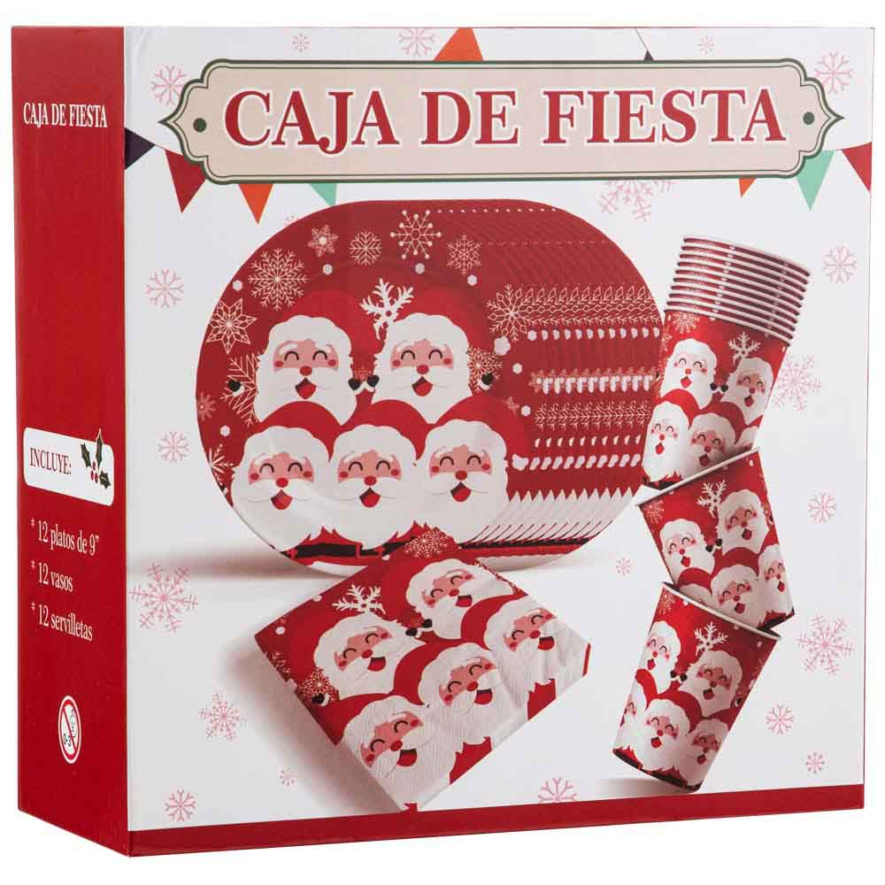 Set Navidad Papa Noel CLASS&WORK 12 piezas