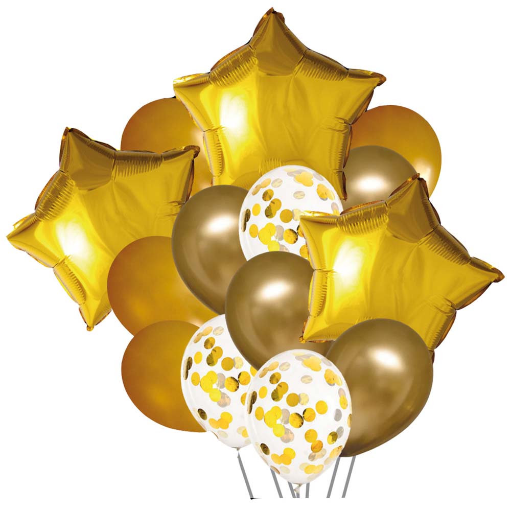 Globos OLEGO Bouquette Oro 14un