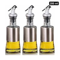 Aceitero Frasco Dispensador Especiero de Vidrio Pack X3