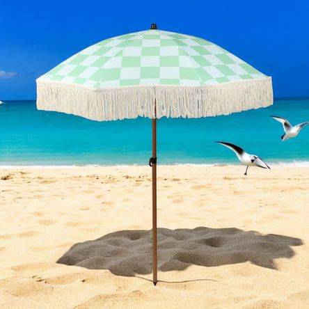 Sombrilla de Poliéster Casa del Mediterráneo Modelo CM425291 Blanco 160cm