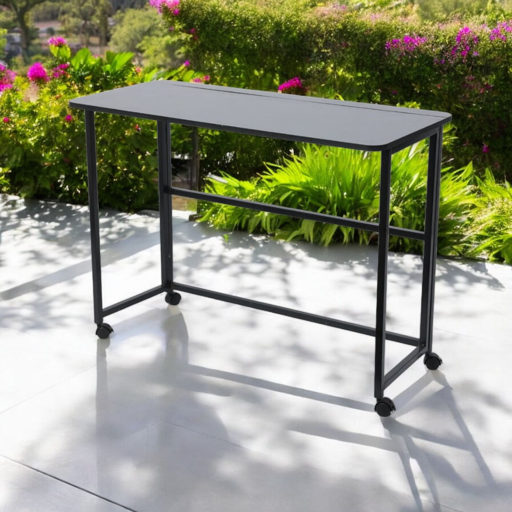 Mesa Plegable de Madera Modelo CM425272 Negro 100cm