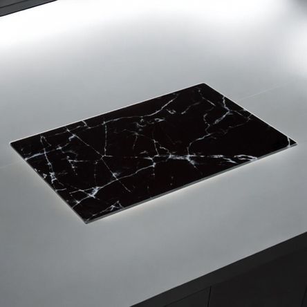 Tabla cristal efecto mármol Negro 30cm Casa del Mediterráneo