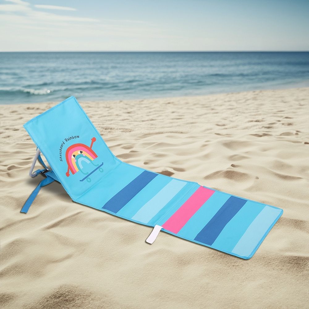 Colchoneta Plegable de Poliéster Orange Modelo CCF24003 Azul Casa del Mediterráneo de 110 cm