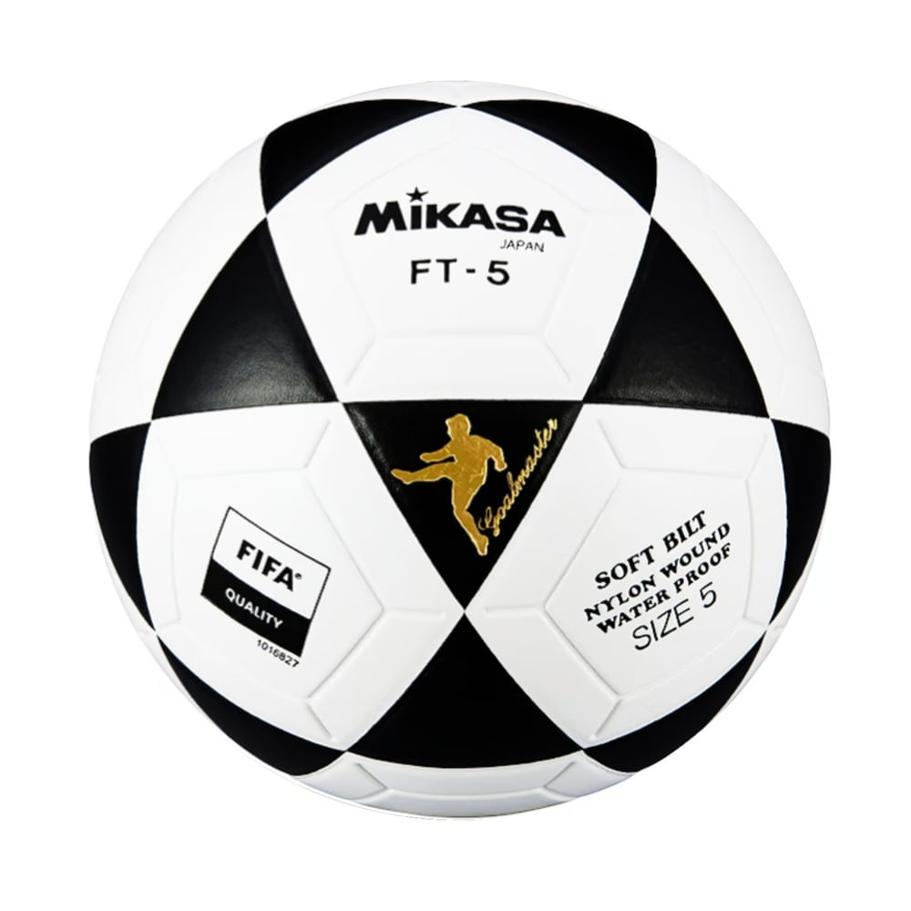 PELOTA DE FÚTBOL MIKASA FT-5 BLANCO NEGRO
