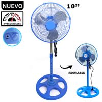 Ventilador Pedestal de 10 pulg.  Celeste 60 Watts