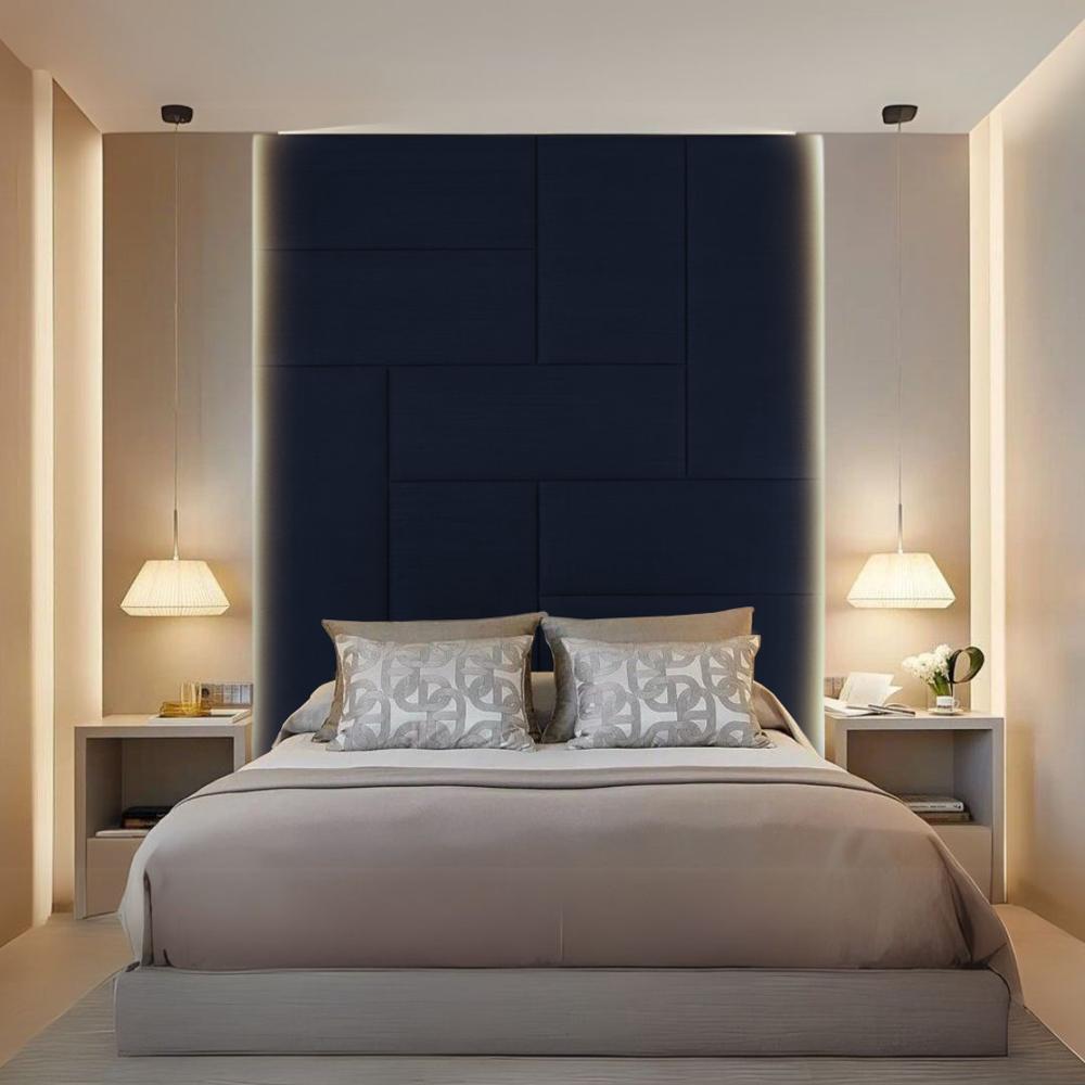 Cabecera Baraka Home Arhus 1.5 Plz - Azul Marino