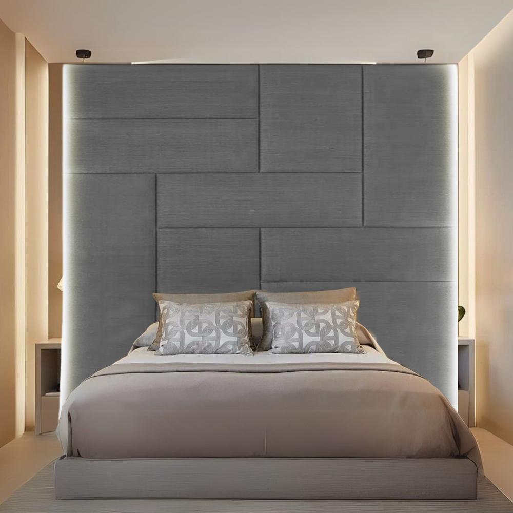 Cabecera Baraka Home Arhus King - Gris Claro