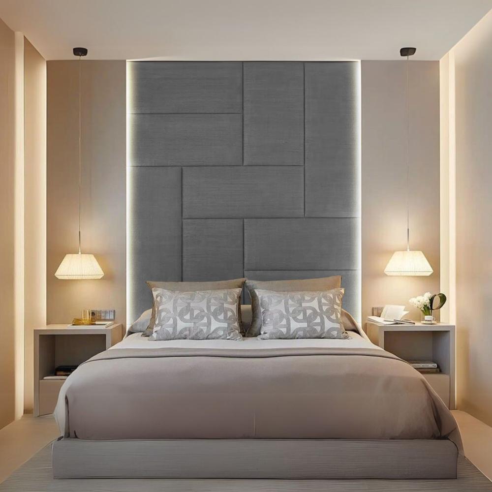 Cabecera Baraka Home Arhus 1 Plz - Gris Claro