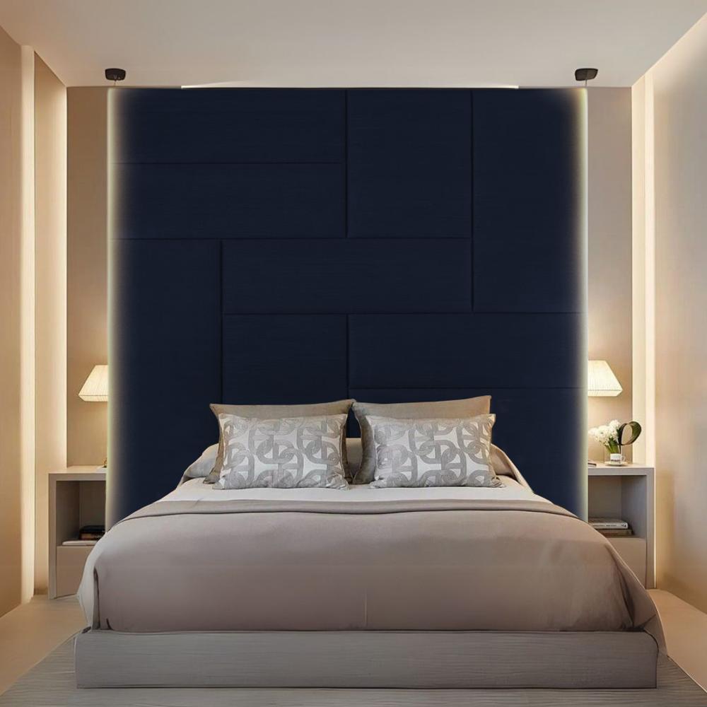 Cabecera Baraka Home Arhus Queen - Azul Marino