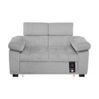 Sofá Cama Baraka Home Baltimore 1.5 Plz - Gris Claro