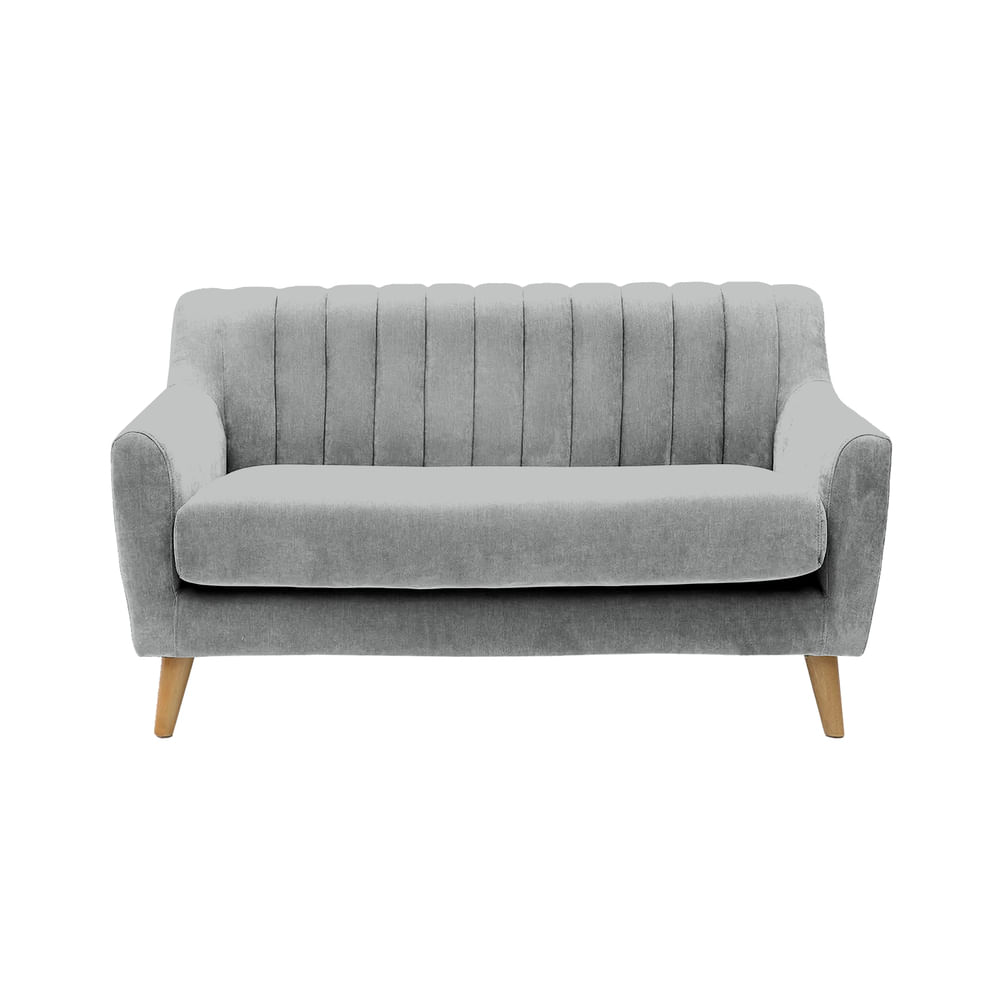 Sofá Vintage Louth Cong 3 Cuerpos - Gris Claro
