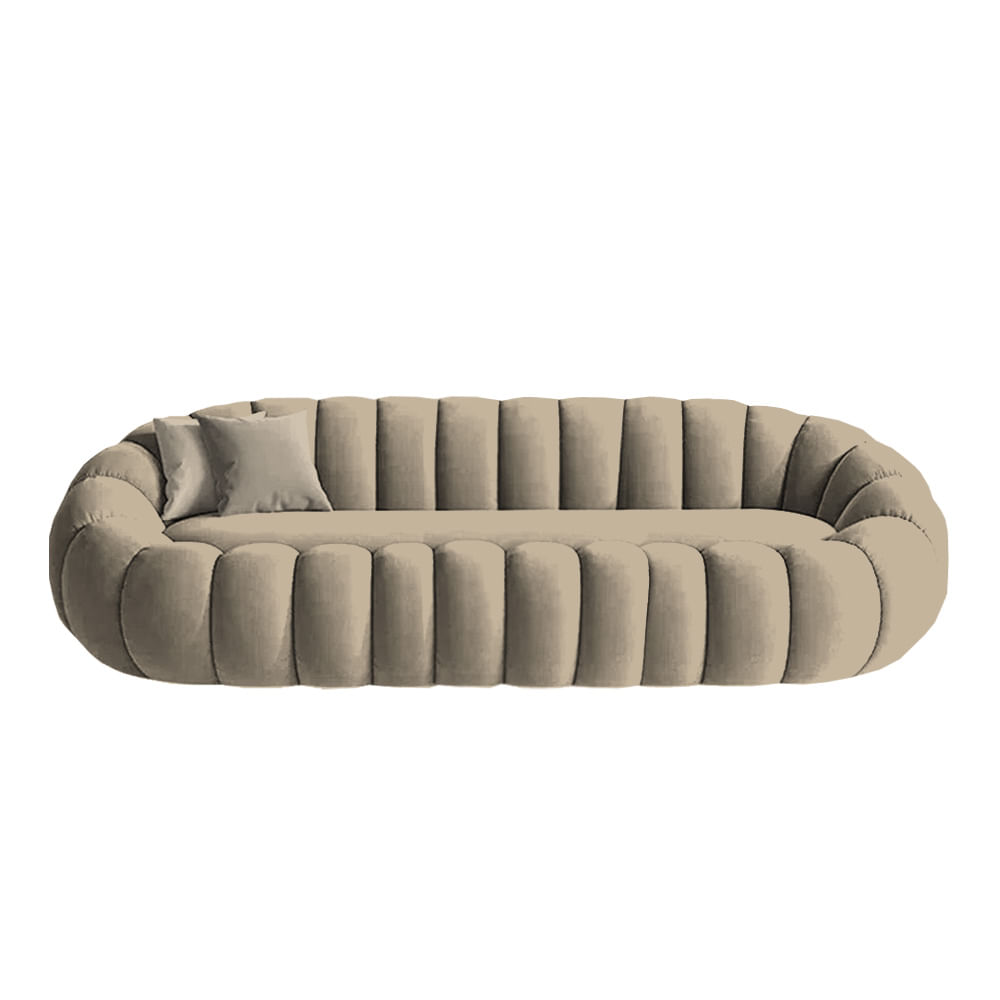 Sofá Aura Cozy 3 Cuerpos - Beige Claro