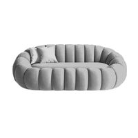 Sofá Aura Cozy 2 Cuerpos - Gris Claro