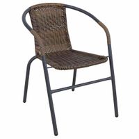 Silla VIVA HOME Acero/Ratán Marrón
