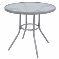Mesa VIVA HOME Acero/Vidrio Charcoal 80cm