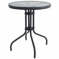 Mesa VIVA HOME Acero Vidrio Charcoal 60cm