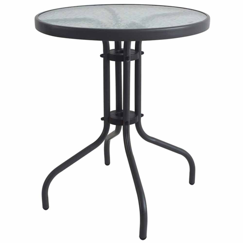 Mesa VIVA HOME Acero Vidrio Charcoal 60CM