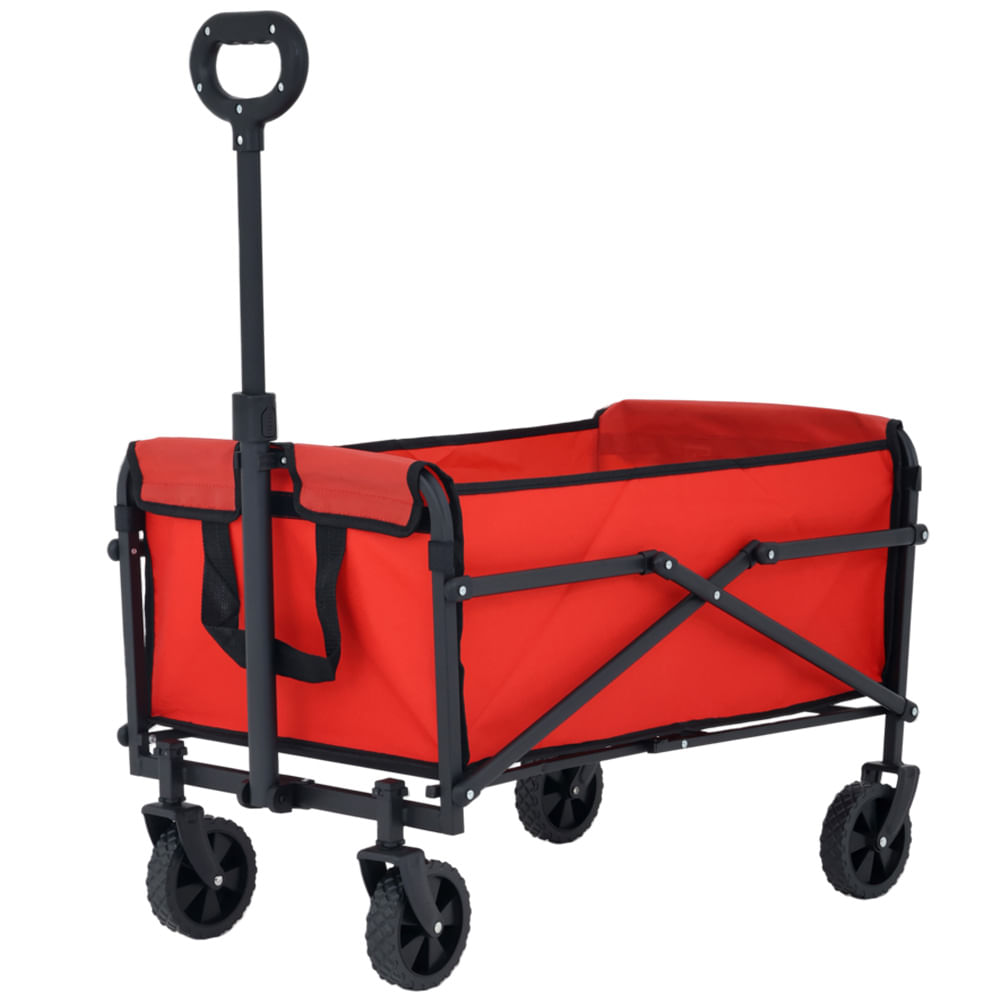 Carrito de Playa VIVA HOME Plegable Rojo