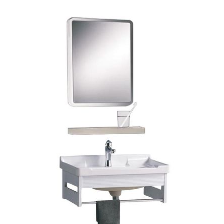 Vanitorio con repisa + Espejo Essential Blanco Soho Carpets