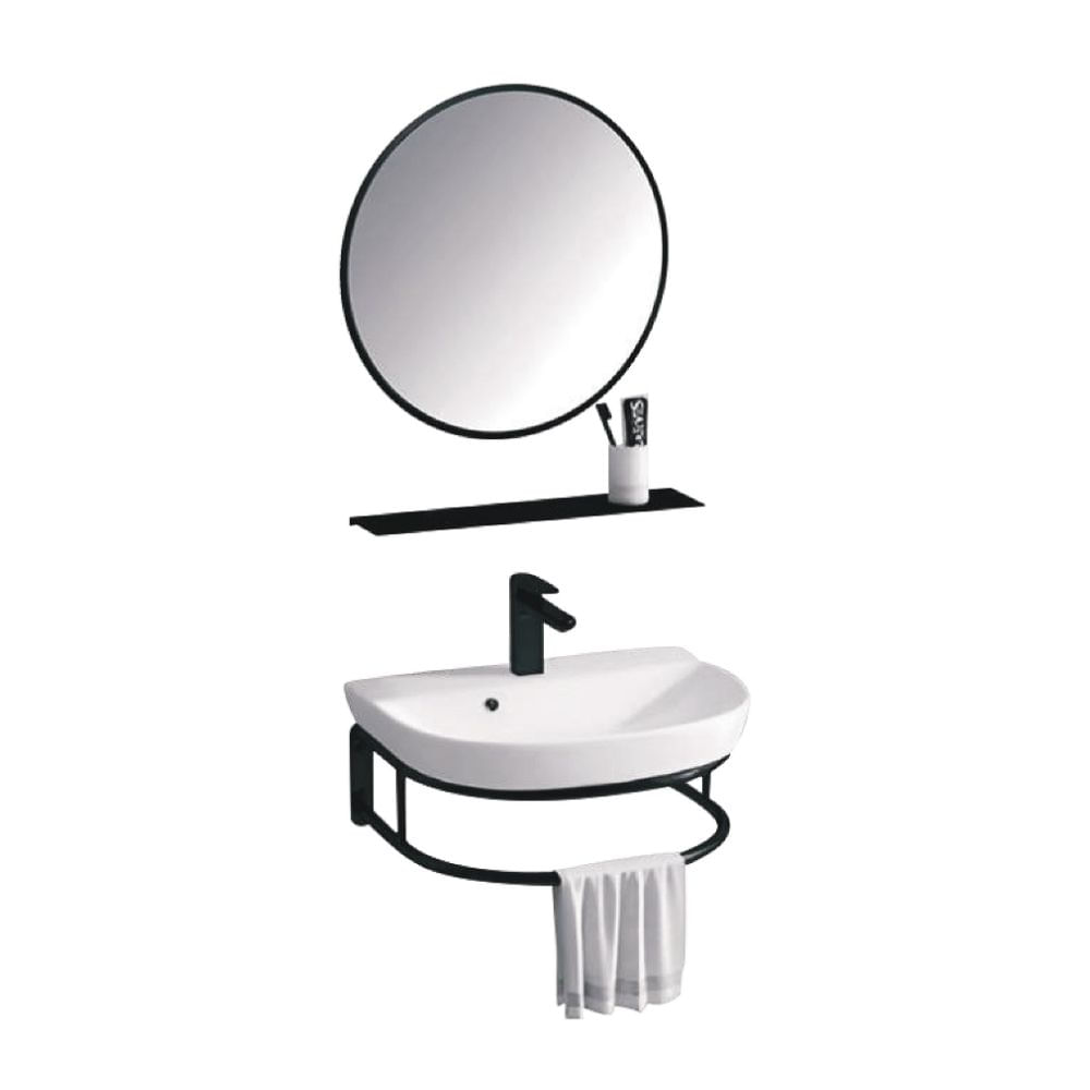 Vanitorio Cerámico Bertha Negro Modelo VN0003 Vanitorio Cerámico Bertha Negro Modelo VN0003