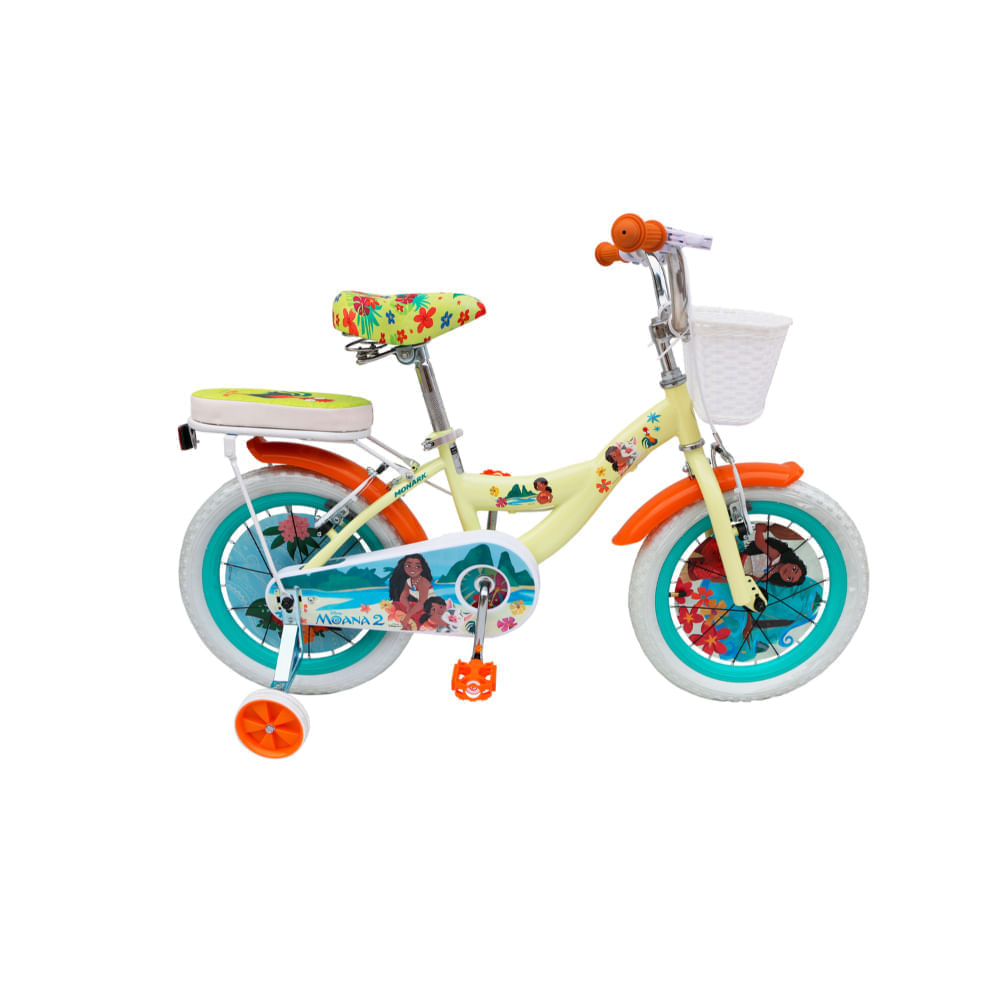 Bicicleta Monark Para Niño Aro 16"" Moana Flowers Amarillo