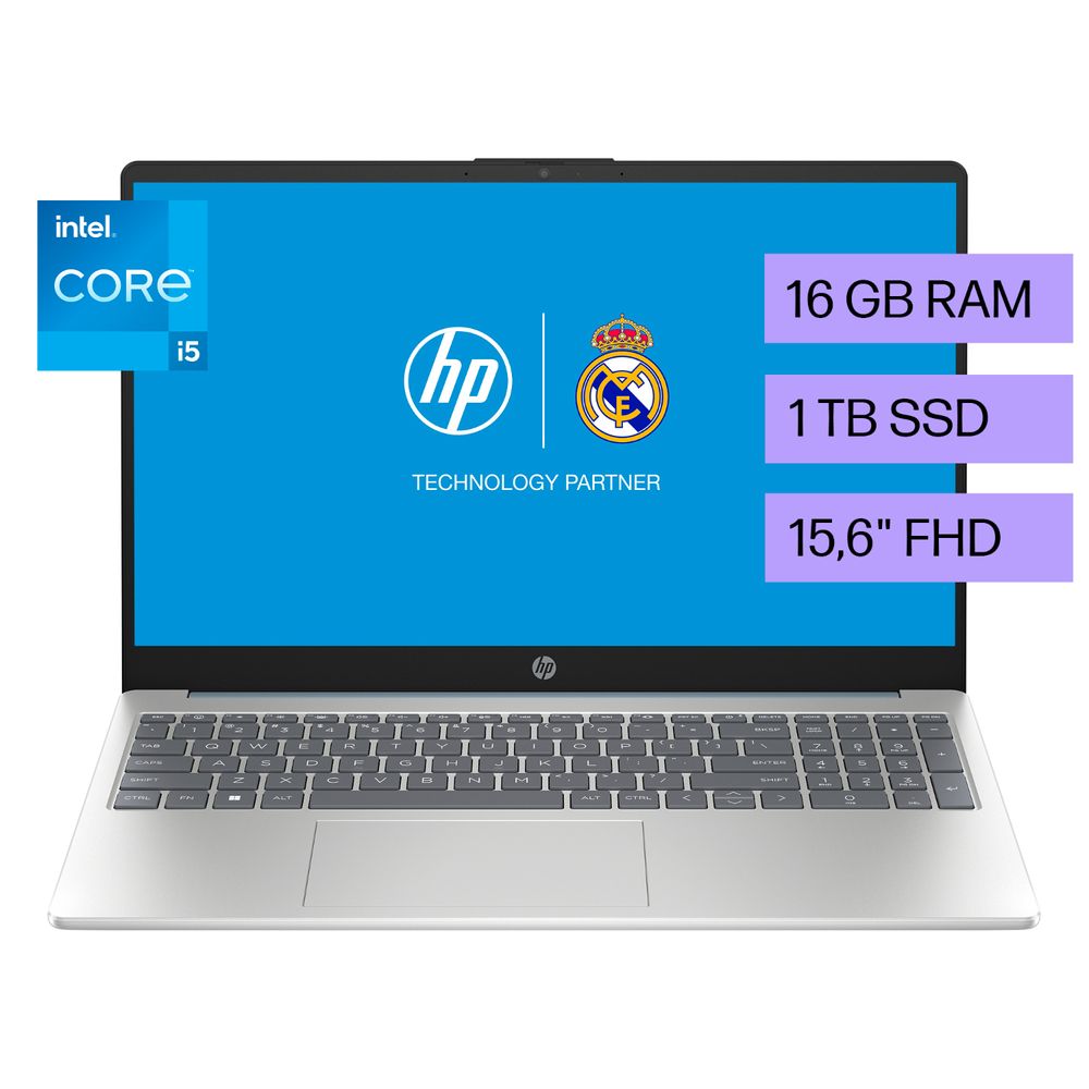 Laptop HP Intel Core i5-1235U 16GB RAM 1TB SSD 15.6"" Azul Claro de Luna