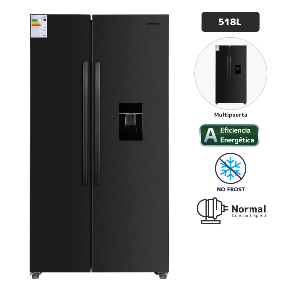 Refrigeradora Blackline 518L Side by Side 518LD BI Black