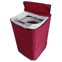 Funda Forro Para Lavadora Tapa Arriba de Tela Delgada de 10 hasta 15Kg Guinda