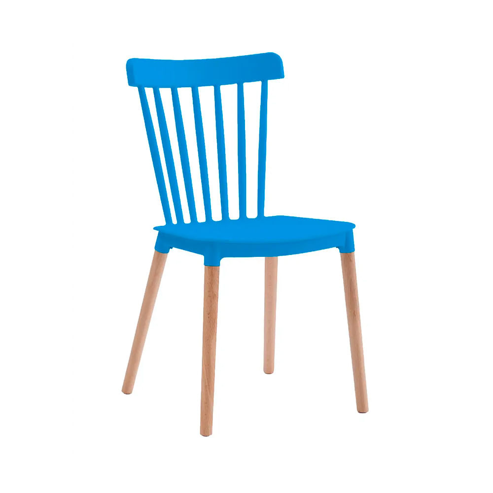 Silla De Comedor Diseño Fio Polipropileno Azul Ofideas